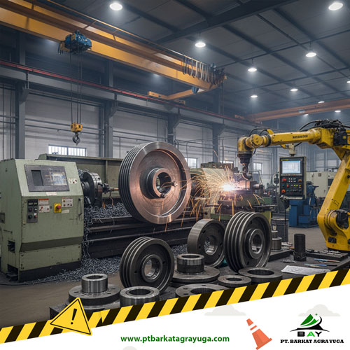 Fabrikasi Pulley dan Roda Besi Industri